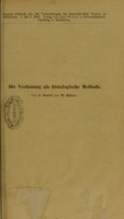 view Die Verdauung als histologische Methode / von A. Ewald und W. Kuhne.