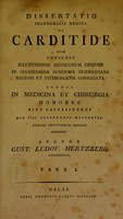 view Dissertatio inauguralis medica de carditide ... / auctor Gust. Ludov. Hertzberg.