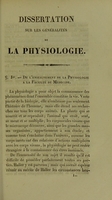 view Dissertation sur les généralités de la physiologie, et sur le plan à suivre dans l'enseignement de cette science. Présentée au concours pour une chaire de physiologie ... le 23 mai 1831 / par P.A. Piorry.