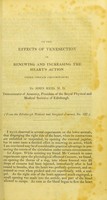 view The effects of venesection in renewing and increasing the heart's action under certain circumstances / by John Reid.