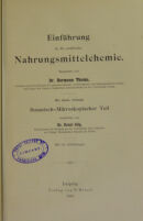 view Einfuhrung in die praktische Nahrungsmittelchemie / bearbeitet von Hermann Thoms; Botanisch-Mikroskopischer Teil bearbeitet von Ernst Gilg.