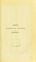 view Elementary treatise on physics, experimental and applied : for the use of colleges and schools / translated and edited from Ganot's Éléments de physique (with the author's sanction) by E. Atkinson.