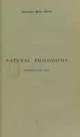 view Elements of natural philosophy : part 1 / by W. Thomson and P. G. Tait.