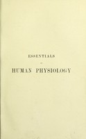 view Essentials of human physiology for medical students / by D. Noël Paton.