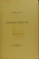 view A memorial of Joseph Henry / Published by order of Congress.