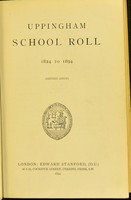 view Uppingham School roll, 1824-1894.