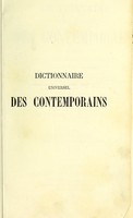 view Dictionnaire universel des contemporains : contenant toutes les personnes notables de la France et des pays étrangers, avec leurs noms, prénoms, surnoms et pseudonymes ... etc / Ouvrage rédigé et tenu à jour avec le concours d'écrivains et de savants de tous les pays.