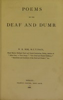 view Poems on the deaf and dumb / W.R. Roe.