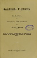 view Gerichtliche Psychiatrie : ein Leitfaden fur Mediziner und Juristen / von A. Cramer.