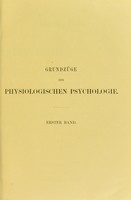 view Grundzuge der physiologischen Psychologie / von Wilhelm Wundt.