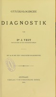 view Gynakologische Diagnostik / von J. Veit.