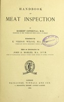 view Handbook of meat inspection / by Robert Ostertag ; translated by E. Vernon Wilcox. With an introduction by John R. Mohler.