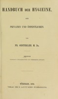 view Handbuch der hygieine, der privaten und Offentlichen / von Fr. Oesterlen.