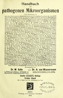 view Handbuch der pathogenen Mikroorganismen / unter Mitwirkung von Rudolph Abel [and others] ... herausgegeben von W. Kolle und A. Wassermann.