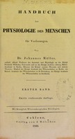 view Handbuch der Physiologie des Menschen fur Vorlesungen / Johannes Müller.