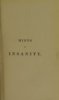 view Hints on insanity / by John Millar.