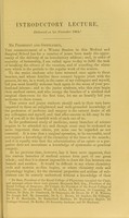 view Introductory lecture delivered at the commencement of the winter session 1864-65, in the Medical School, Surgeons' Hall, Edinburgh / by Stevenson Macadam.