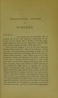 view An introductory lecture on surgery, delivered on Wednesday, 4th November, 1840 / by James Miller.