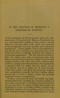 view Is the practice of medicine in 1850 a degenerate pursuit? : being a review of Mr. Skey's Hunterian oration, and of the new regulations of the Apothecaries' Society / by a practitioner.