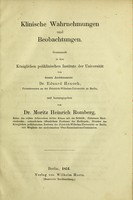 view Klinische Wahrnehmungen und Beobachtungen. Gesammelt in dem Königlichen poliklinischen Institute der Universität / von Eduard Henoch und herausgegeben von Moritz Heinrich Romberg.