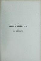 view La syphilis héréditaire et le rachitis / par J. Parrot ; ouvrage publié par les soins du Dr. Troisier.