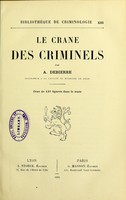 view Le crâne des criminels / par A. Debierre.
