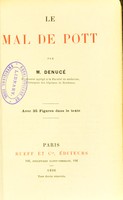 view Le mal de Pott / par M. Denuce.