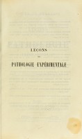 view Lecons de pathologie experimentale / par Claude Bernard.