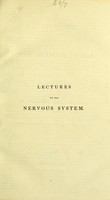 view Lecture on the nervous system and its diseases / by Marshall Hall.