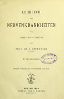 view Lehrbuch der Nervenkrankheiten : für Ärzte und Studierende / von H. Oppenheim.