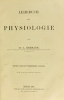 view Lehrbuch der Physiologie / von L. Hermann.