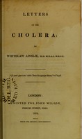 view Letters on the cholera / by Whitelaw Ainslie.