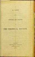 view A list of the officers and fellows of the Chemical Society.