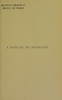 view A manual of medicine / edited by W. H. Allchin.