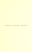 view A manual of surgical treatment / by W. Watson Cheyne and F.F. Burghard.