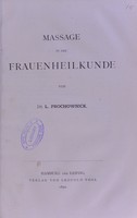 view Massage in der Frauenheilkunde / von L. Prochownick.