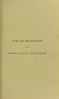 view Notes and recollections of an ambulance surgeon : being an account of work done under the Red Cross during the campaign of 1870 / by William MacCormac.