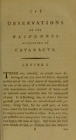 view Observations on the blindness occasioned by cataracts shewing the practicability and superiority of a mode of cure without an operation / by Henry Barry Peacock.