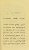 view On a new process for preparing meat for weak stomachs / by W. Marcet.