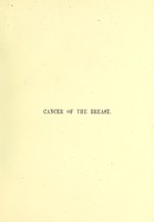 view On cancer of the breast / by Thomas William Nunn.