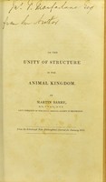 view On the unity of structure in the animal kingdom / by Martin Barry.