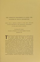 view The operative treatment of labor, complicated by pelvic deformities : based upon a critical review of the first thousand patients delivered in the obstetrical department of the Johns Hopkins Hospital / by George W. Dobbin.