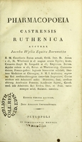 view Pharmacopoeia castrensis Ruthenica [1818] / auctore Jacobo Wylie.