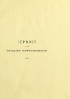 view Photographs (coloured)  of leprosy as met with in the Straits settlements / with explanatory notes by A.F. Anderson.