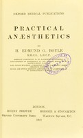 view Practial anaesthetics / by H. Edmund G. Boyle.