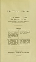 view Practical essays / by Sir Charles Bell.