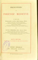 view Principles of forensic medicine / by William A. Guy and David Ferrier.