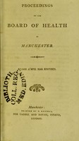 view Proceedings of the Board of Health in Manchester.