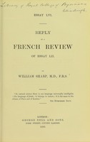 view Reply to a French review of essay LII : essay LVI / by William Sharp.