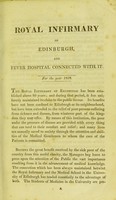 view Report by the managers of the Royal Infirmary of Edinburgh.